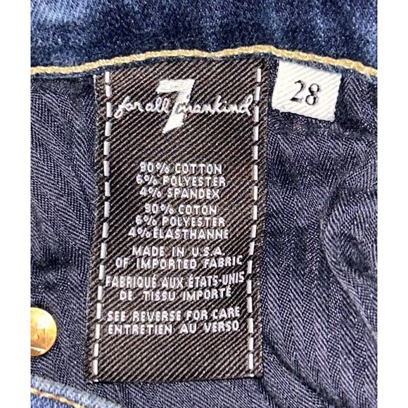7 For All Mankind The Skinny Low-Rise Stretch Jeans Women's 28X31 - Picture 7 of 7